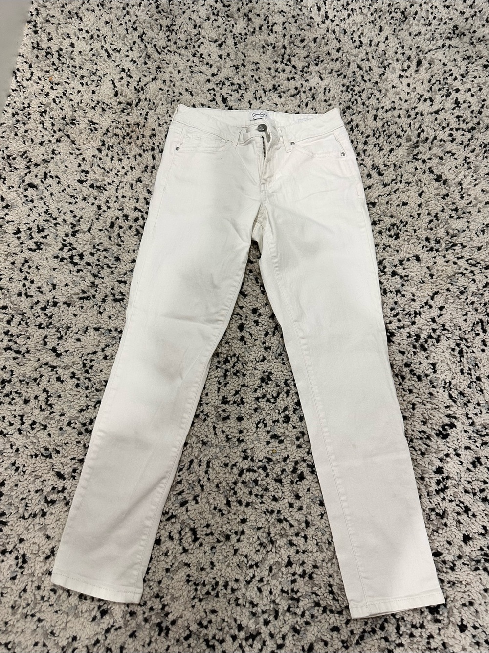 Jessica Simpson White Rolled Crop Skinny Jeans - Size 4‎ - 27” Inseam
